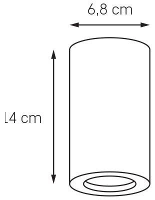 Reflektor sufitowy BARLO czarny, 14 cm, PROMOCJA, Kaspa
