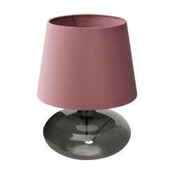 Lampa stołowa SAWA VELVET NEW pudrowy róż, przydymiona podstawa, Kaspa