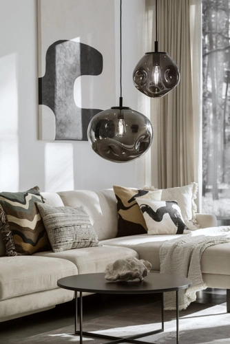 Lampa wisząca AVIA BLACK L przydymiona, 40 cm, Kaspa