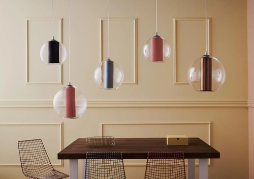 Lampa wisząca MERIDA M czarna, 30 cm, Kaspa