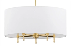 Żyrandol do salonu Abbano złoty