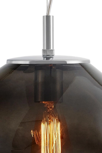 Lampa wisząca AVIA M przydymiona, 30 cm, chrom, Kaspa