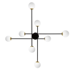 Lampa przysufitowa ASTRA 8 czarna, Kaspa