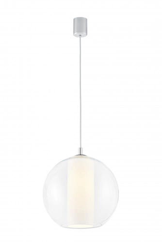 Lampa wisząca MERIDA L biała, 35 cm, Kaspa