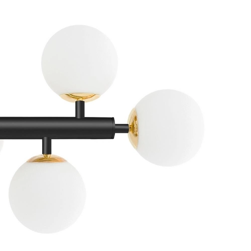 Żyrandol CUMULUS 1 czternastopunktowy, czarny, Kaspa