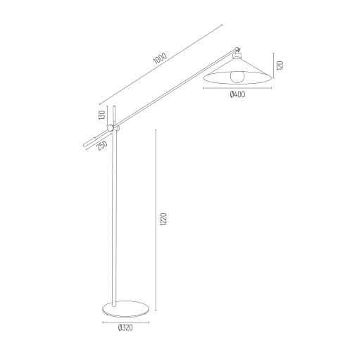 Lampa podłogowa Nashville biała