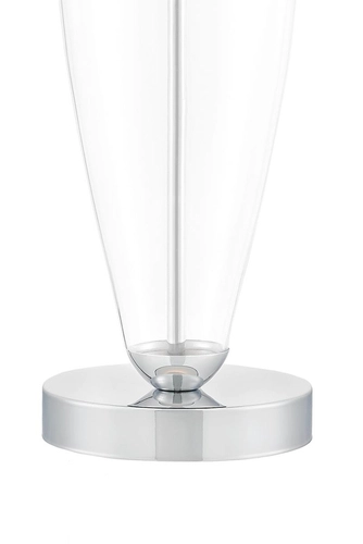 Lampa stołowa REA SILVER biała, z transparentną podstawą, Kaspa