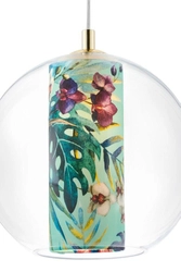 Lampa wisząca FERIA M zielona, 30 cm, Kaspa