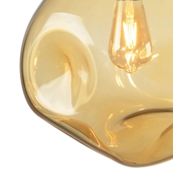 Lampa wisząca AVIA BLACK M bursztynowa, 30 cm, Kaspa