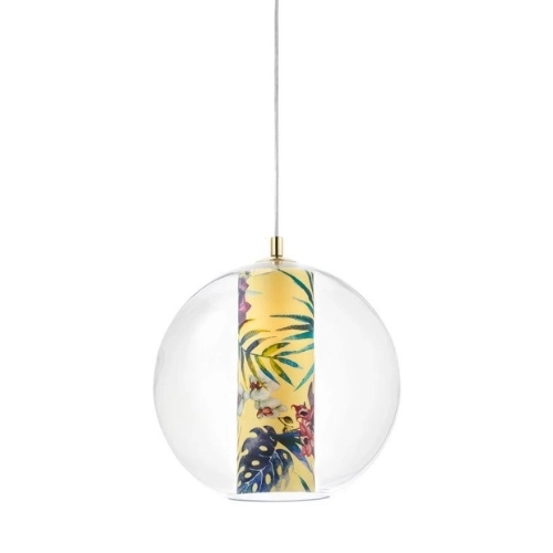 Lampa wisząca FERIA L żółta, 35 cm, Kaspa