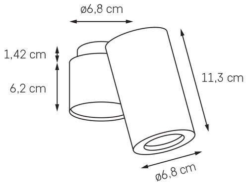Reflektor sufitowy jednopunktowy BARLO I biały, Kaspa