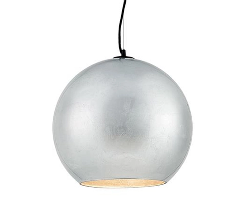 Lampa wisząca MOON srebrna, 35 cm, Kaspa