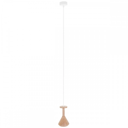 Drewniana lampa sufitowa Loft Cono GU10 lampa wisząca KOLOROWE KABLE