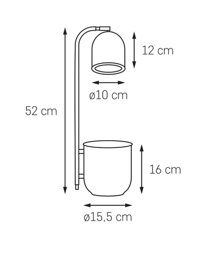 Lampka na biurko BOTANICA kobaltowa, Kaspa