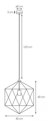 Lampa wisząca WIRE M biała, Kaspa