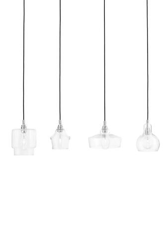 Lampa wisząca czteropunktowa LONGIS CHROM 4 na listwie, Kaspa