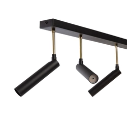 Reflektor sufitowy sześciopunktowy LARS 6, czarny, Kaspa