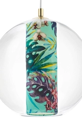 Lampa wisząca FERIA L zielona, 35 cm, Kaspa