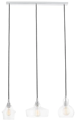 Lampa wisząca trzypunktowa LONGIS CHROM 3 na listwie, Kaspa