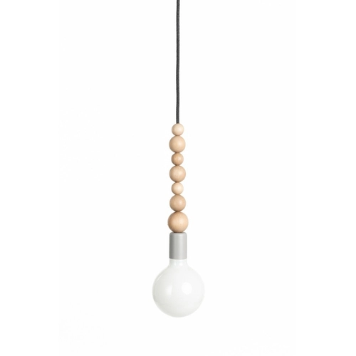 Loft Sfarer szara strukturalna lampa wisząca KOLOROWE KABLE