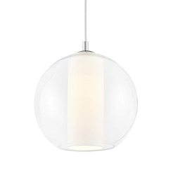 Lampa wisząca MERIDA L biała, 35 cm, Kaspa