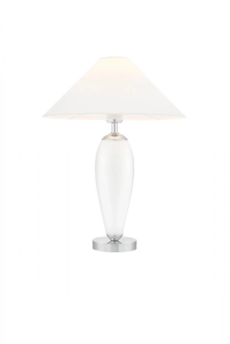 Lampa stołowa REA SILVER biała, z białą podstawą, Kaspa
