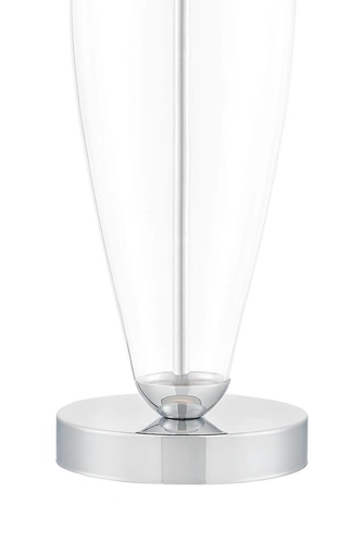 Lampa stołowa REA SILVER czarna, z transparentną podstawą, Kaspa