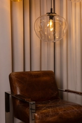 Lampa wisząca AVIA BLACK L transparentna, 40 cm, Kaspa