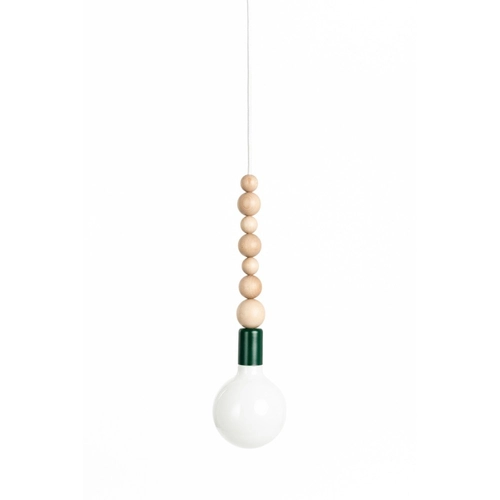 Loft Sfarer ciemnozielona strukturalna lampa wisząca KOLOROWE KABLE