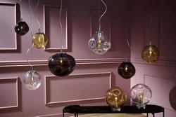 Lampa wisząca AVIA L przydymiona, 40 cm, Kaspa