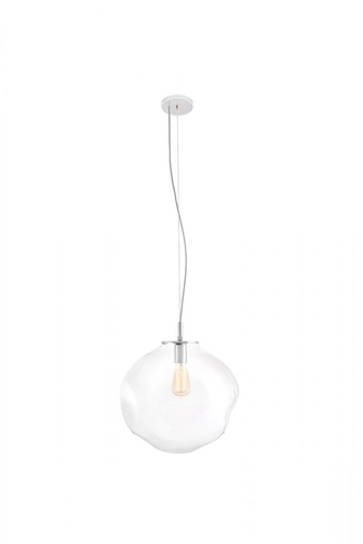 Lampa wisząca AVIA L transparentna, 40 cm, chrom, Kaspa