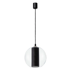 Lampa wisząca MERIDA BLACK L czarna, 35 cm, Kaspa