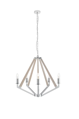 Żyrandol NEZ 5 dąb bielony, Kaspa