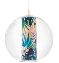 Lampa wisząca FERIA L różowa, 35 cm, Kaspa