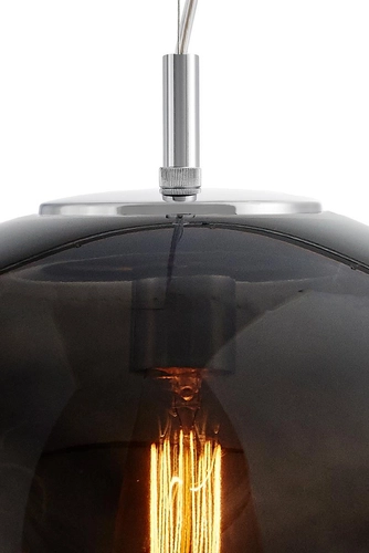 Lampa wisząca trzypunktowa AVIA 3 przydymiona, chrom, Kaspa