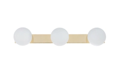 Lampa ścienna trzypunktowa MIJA IP44, złota, 60 cm , Kaspa