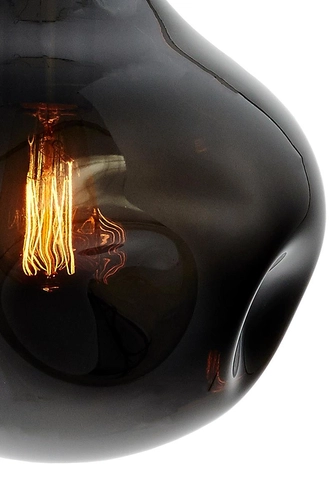 Lampa wisząca AVIA S przydymiona, 25 cm, chrom, Kaspa