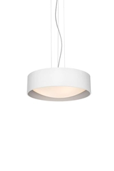 Lampa wisząca VERO biała, 45 cm, srebrne wnętrze, Kaspa