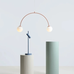 Lampa wisząca UNA 2 koral duża ALDEX