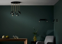 Lampa sufitowa wieloramienna LARS 8 czarna, na plafonie, Kaspa