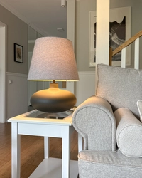 Lampa stołowa SAWA CLASSIC błękitny melanż, grafitowa podstawa, Kaspa