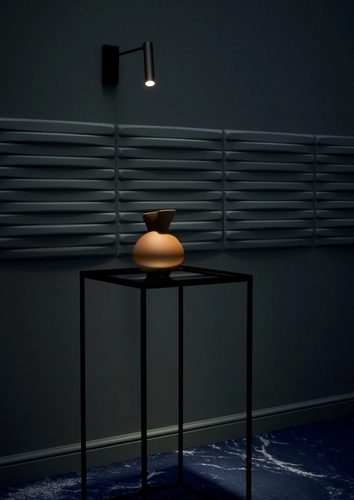 Kinkiet ROLL czarny, na wysięgniku, z włącznikiem, Kaspa