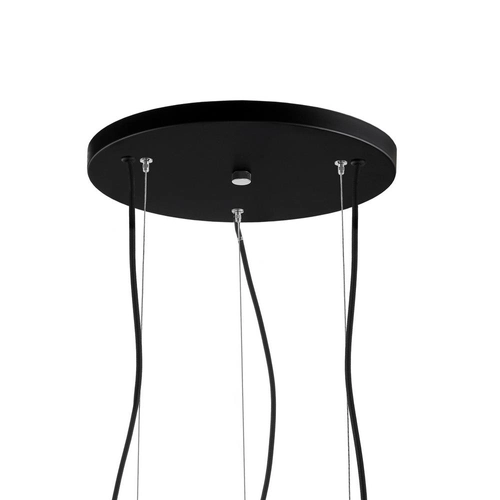 Lampa wisząca trzypunktowa ALUR 2 czarna, białe klosze, Kaspa