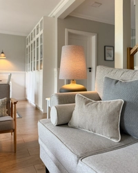 Lampa stołowa SAWA CLASSIC XL błękitny melanż, grafitowa podstawa, Kaspa