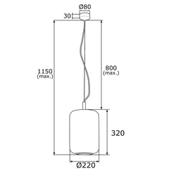 Lampa wisząca pojedyncza szklana Averio