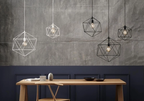 Lampa wisząca potrójna WIRE 3 biała, Kaspa