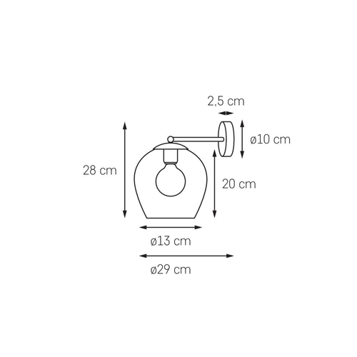 Kinkiet VENUS zielony transparentny, Kaspa
