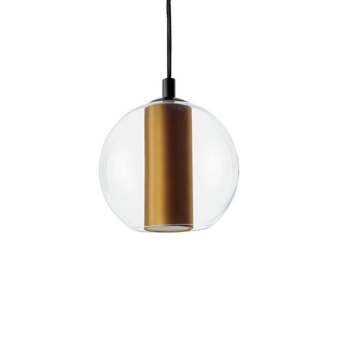 Lampa wisząca MERIDA BLACK S złota, 25 cm, Kaspa