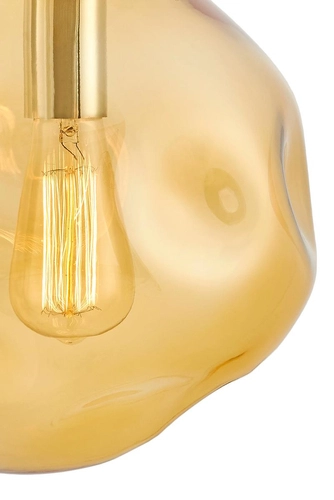 Lampa wisząca AVIA M bursztynowa, 30 cm, chrom, Kaspa