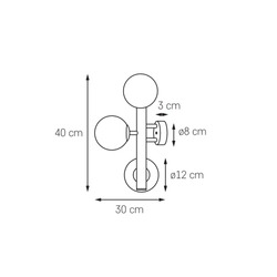 Kinkiet CUMULUS czarny, Kaspa